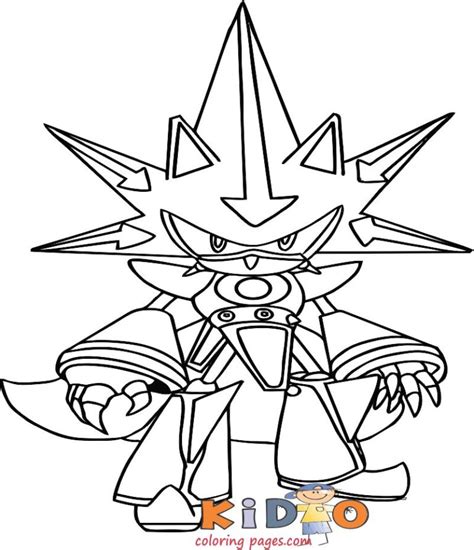 Metal Sonic coloring sheets printable - Kids Coloring Pages