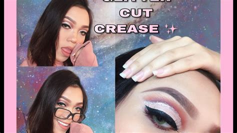 Glitter Cut Crease Asianhooded Eyes Youtube