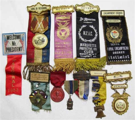 Bid Now Encampment Ribbon Badge Vintage Lot April 2 0123 1100 Am Edt