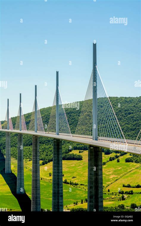 Millau Viaduct By Architect Norman Foster Between Causse Du Larzac And