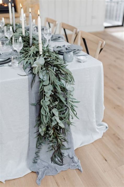 62 Stunning Lush Greenery Wedding Table Runners Weddingomania