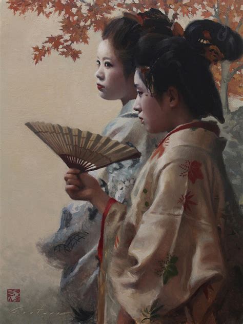 Aki Japanese Oil Painting Painting By Phil Couture Pixels