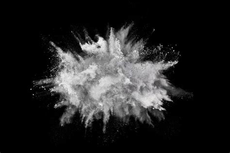 White Powder Explosion On Black Background Stock Photo Image Of