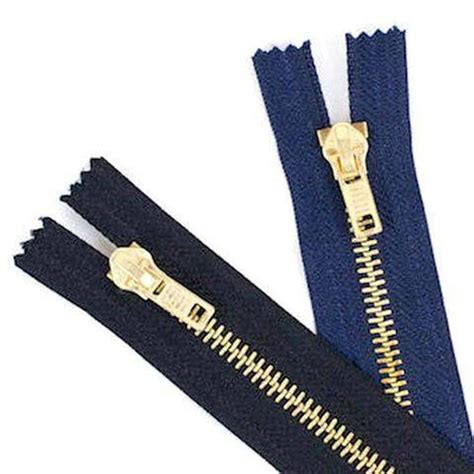 10 Ykk Closed End Brass Gold Metal Zip Black Zippers Etsy Uk