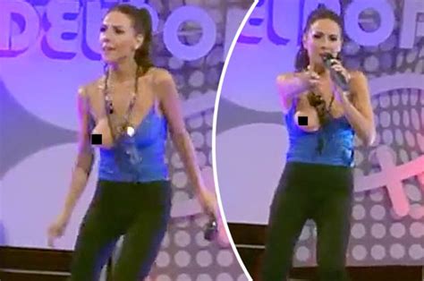 Pop Singer Horrified To Find Boob Has Been Hanging Out On Live Tv