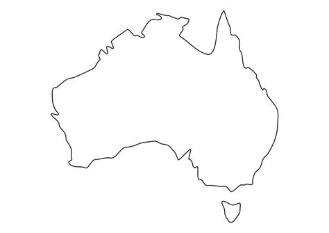 Ausmalbild kontinente / landkarten kontinente weltkarte europaische lander : Disegno da colorare Australia - Disegni Da Colorare E ...