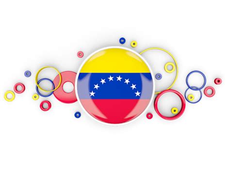 Circle Background Illustration Of Flag Of Venezuela