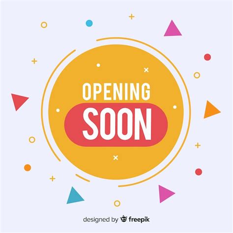 Opening Soon Modern Background With Typography Vector Free Download