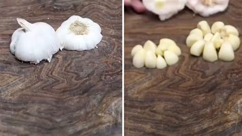Easiest Way To Peel Garlic The Way To Peel Garlic Is Viral On The