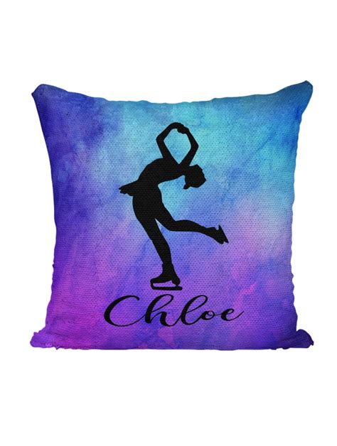 Personalized Figure Skater Custom Sequin Mermaid Flip Pillow Etsy