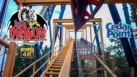 2022 Iron Dragon Roller Coaster On Ride Front Row 4k Pov Cedar Point