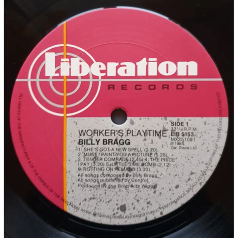 Billy Bragg Workers Playtime Vinyl Lp 1988 Nz Original Hhv