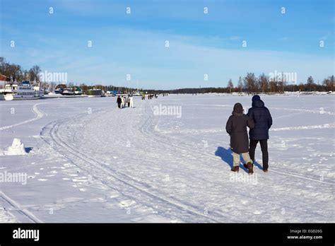 Winter Scenery At Lappeenranta Harbour Finland Stock Photo Alamy