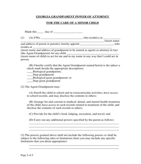 Free 5 Minor Child Power Of Attorney Forms In Pdf Ms Word