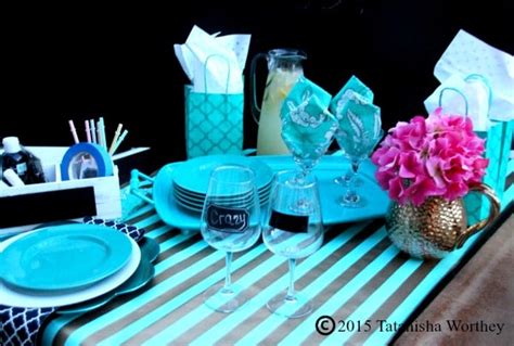 Diy Chalkboard Wine Glasses And Girls Lunch Tablescape