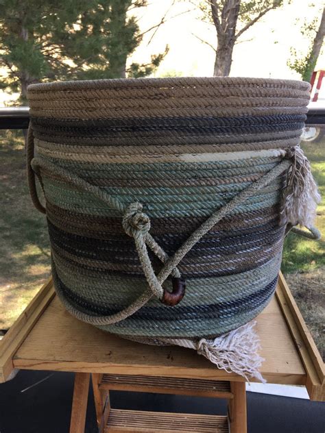 Rope Basketbowl 4 Or 5 Ropes Custom Request Etsy Rope Basket Rope