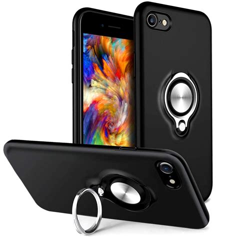 Iphone 8 Plus And Iphone 7 Plus Case Kickstand Ring Grip Car Magnet For