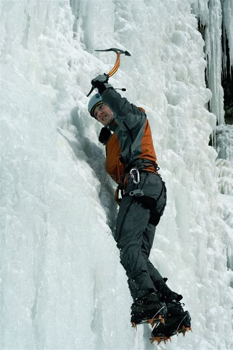 Ice Climbing The North Caucasus Stock Photo Image Of Mountain Male