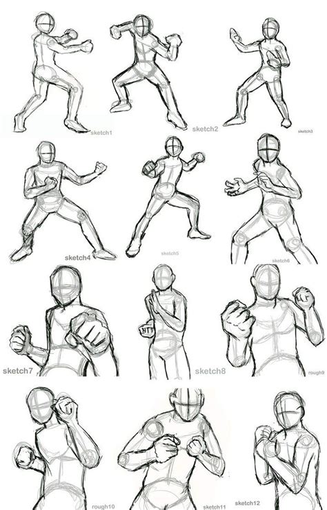 Practice 1 Rough Action Poses By AllysAO On DeviantART Anime Poses