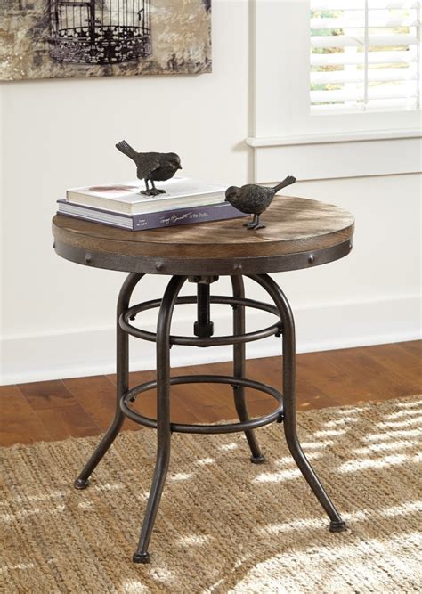 Modern furniture for bedroom, study, living room. Rustic Accents - Round End Table | T500-726 | End Tables | Price Busters Furniture