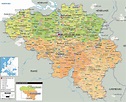Detailed Political Map of Belgium -Ezilon Maps