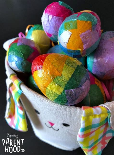 Tissue Paper Easter Egg Craft Capturing Parenthood Egg Crafts