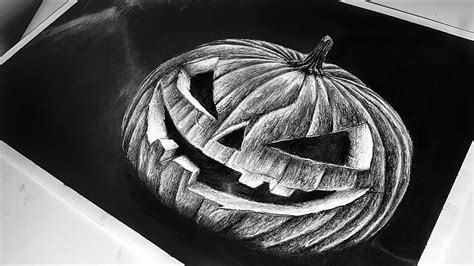 Evil Jack O Lantern Drawing Lineartdrawingssimple