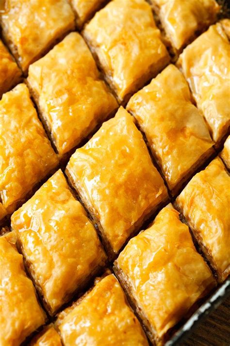 Honey Baklava Recipe Middle Eastern Desserts Food Honey Baklava