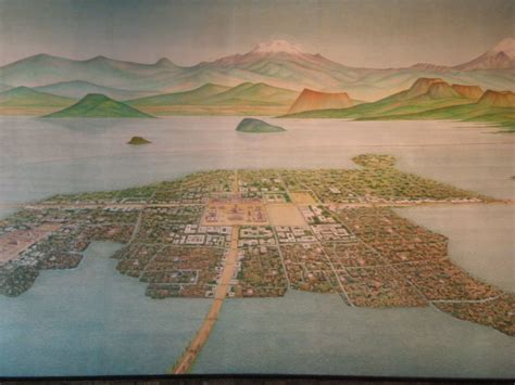 Map Of Tenochtitlan Circa Encircled By Floating Vrogue Co