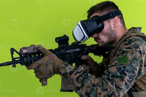 Soldier Virtual Reality Green Background 31053517 Stock Photo At Vecteezy