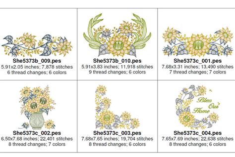 Rippled Sunflowers 2 Set 10 Designs 3 Sizes Products Swak