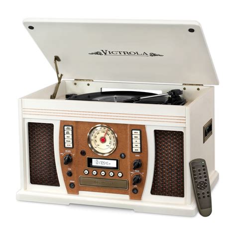 Victrola Wood 7 In 1 Nostalgic Bluetooth Record Player With Cd Encoding