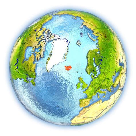 Iceland On Isolated Globe Stock Illustration Illustration Of Sphere