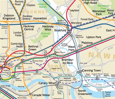 A Geographic Tube Map Mapping London 2022