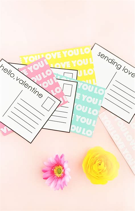 How To Make Your Very Own Diy Valentines Postcards Free Template