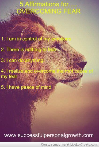 5 Affirmations For Overcoming Fear Successfulpersonalgrowth