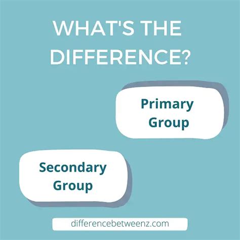 Difference Between Primary Group And Secondary Group Difference Betweenz