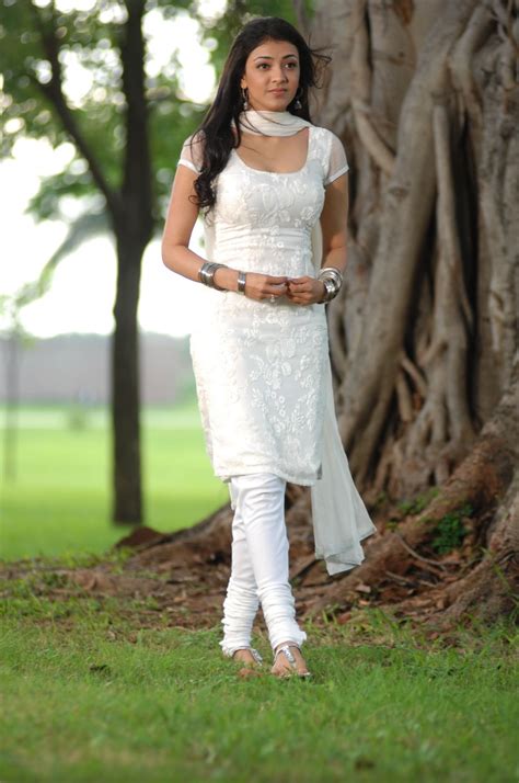 kajal agarwal gorgeos stills in white chudidar hq wallpapers kajal agarwal hot stills in white