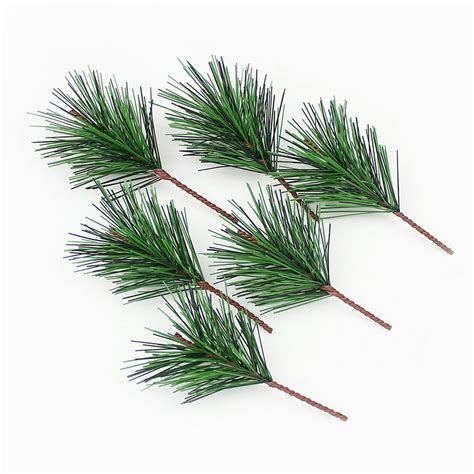 Windfall 10pcs Artificial Pine Picks Red Berry Pine Branches Stems