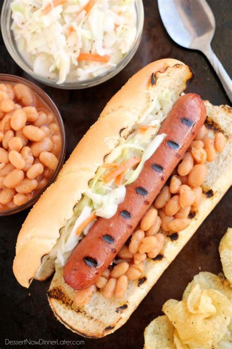 Dogs should never be allowed to eat baked beans. Gourmet Hot Dogs - Dessert Now, Dinner Later!