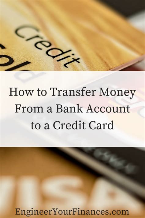 Make sure you pay off the balance within any promotional period to avoid paying large interest fees. How to Transfer Money From a Credit Card to a Bank Account - Engineer Your Finances