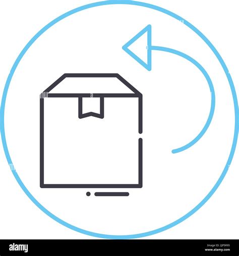 Easy Return Line Icon Outline Symbol Vector Illustration Concept