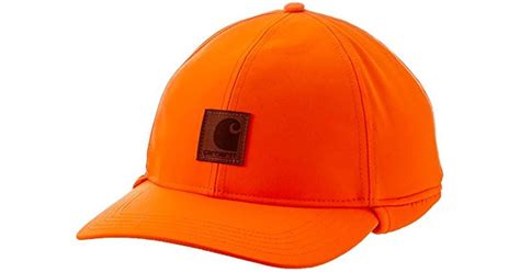 Carhartt Synthetic Ear Flap Hunting Cap In Orange For Men Lyst