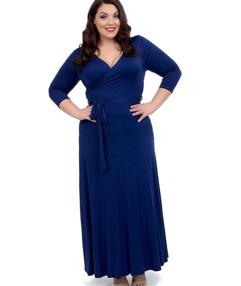 Navy Blue Maxi Dress Plus Size Pluslookeu Collection