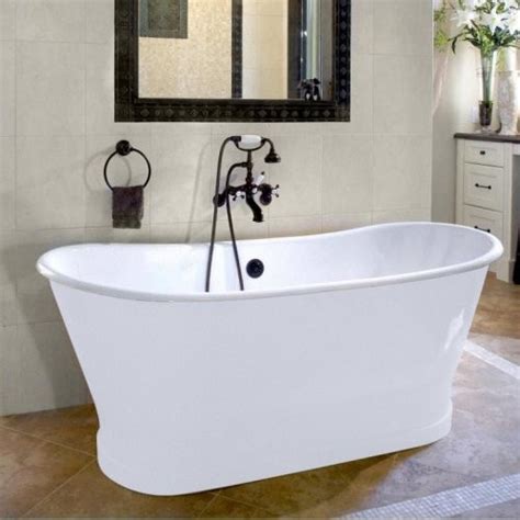 Bathtub, tub, cast iron bathtub. Cheviot Balmoral 66 in. Double Ended Cast Iron ...