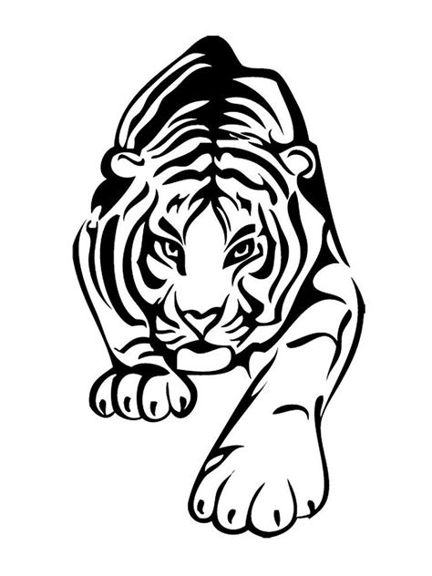 Free Printable Tiger Stencils And Templates Tiger Stencil Silhouette