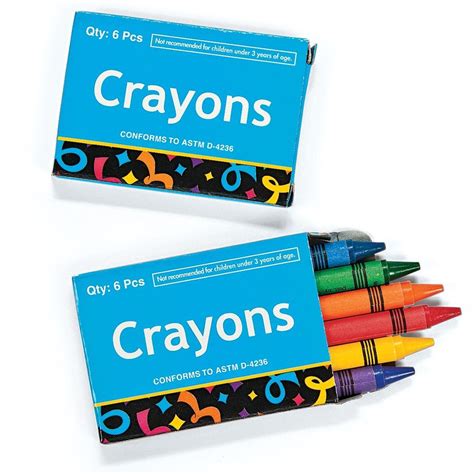Six Pack Crayon Boxes From Smilemakers