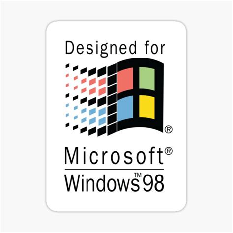 Pegatina Diseñado Para Microsoft Windows 98 De Biochao Redbubble