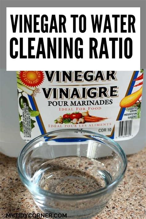 Vinegar To Water Ratio For Cleaning Different Surfaces And Things
