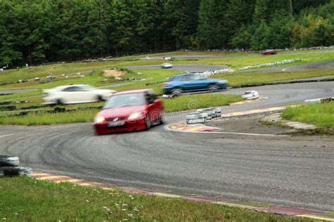 A Small Race Track Where The Free Rides Are Performed Stock Image